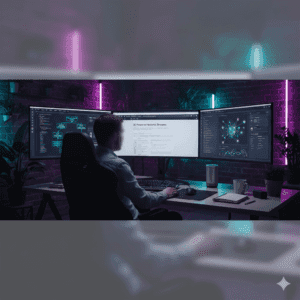 AI money making strategies visual showing futuristic digital tools, automation dashboards and 2026 artificial intelligence income concepts.