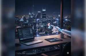 AI-Powered Financial Growth in a Modern Cityscape