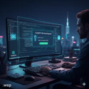 Activating advanced AI capabilities: A developer configures CodeGPT API Key integration, ensuring a secure and customized coding environment for optimal performance