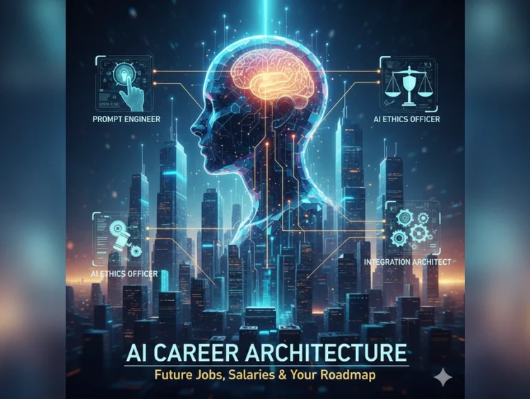Future AI Jobs and Career Roadmap 2030 Infographic with Salary Insights